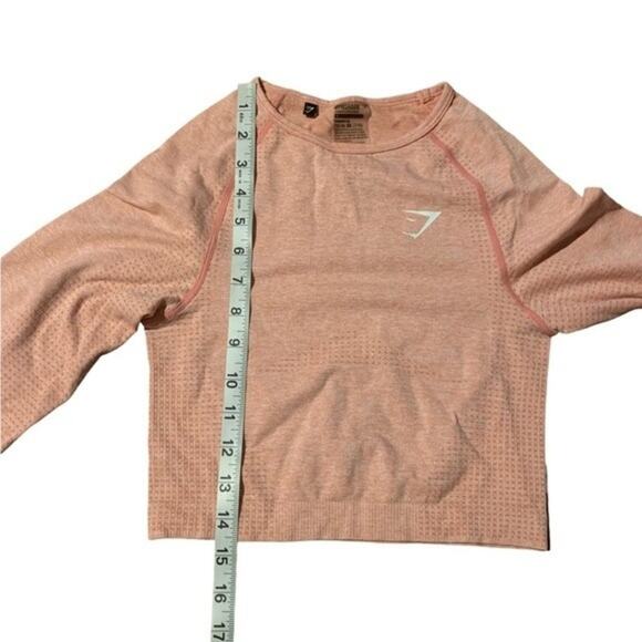 Gymshark Vital Seamless Cropped Top Long Sleeve Peach Size Small - Picture 7 of 8